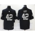 Oakland Raiders #42 Ronnie Lott Nike Black Retired Player Limited Jersey