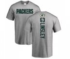 Green Bay Packers #63 Corey Linsley Ash Backer T-Shirt