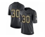 Detroit Lions #30 Teez Tabor Limited Black 2016 Salute to Service NFL Jersey