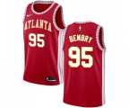 Atlanta Hawks #95 DeAndre' Bembry Authentic Red Basketball Jersey Statement Edition
