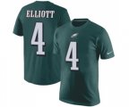 Philadelphia Eagles #4 Jake Elliott Green Rush Pride Name & Number T-Shirt