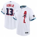 Atlanta Braves #13 Ronald Acuña Jr. Nike White 2021 MLB All-Star Game Replica Player Jersey