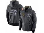 Minnesota Vikings #97 Everson Griffen Stitched Black Anthracite Salute to Service Player Performance Hoodie