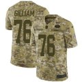 San Francisco 49ers #76 Garry Gilliam Limited Camo 2018 Salute to Service NFL Jersey
