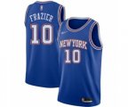 New York Knicks #10 Walt Frazier Swingman Blue Basketball Jersey - Statement Edition
