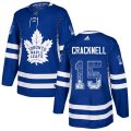 Toronto Maple Leafs #15 Adam Cracknell Authentic Blue Drift Fashion NHL Jersey