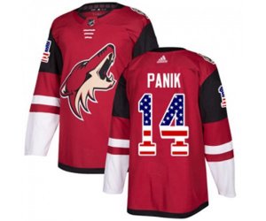 Arizona Coyotes #14 Richard Panik Authentic Red USA Flag Fashion Hockey Jersey