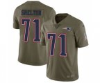 New England Patriots #71 Danny Shelton Limited Olive 2017 Salute to Service Football Jersey