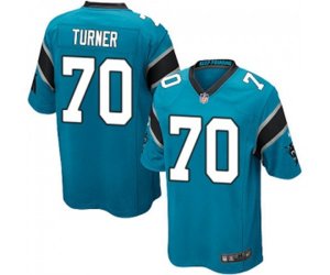 Carolina Panthers #70 Trai Turner Game Blue Alternate Football Jersey