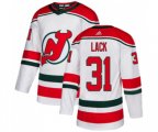 New Jersey Devils #31 Eddie Lack Premier White Alternate Hockey Jersey