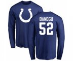 Indianapolis Colts #52 Ben Banogu Royal Blue Name & Number Logo Long Sleeve T-Shirt