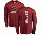 Arizona Cardinals #98 Corey Peters Maroon Backer Long Sleeve T-Shirt