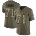 New England Patriots #71 Cameron Fleming Limited Olive Camo 2017 Salute to Service NFL Jersey