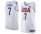 Nike Team USA #7 Kyle Lowry Authentic White 2016 Olympic Basketball Jersey
