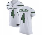 New York Jets #4 Lac Edwards Elite White Football Jersey