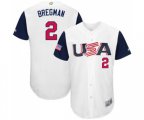 USA Baseball #2 Alex Bregman White 2017 World Baseball Classic Authentic Team Jersey