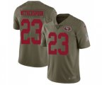 San Francisco 49ers #23 Ahkello Witherspoon Limited Olive 2017 Salute to Service Football Jersey