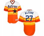 Houston Astros #27 Jose Altuve Replica White Orange 1979 Turn Back The Clock Baseball Jersey