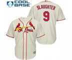 St. Louis Cardinals #9 Enos Slaughter Replica Cream Alternate Cool Base Baseball Jersey