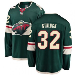 Minnesota Wild #32 Alex Stalock Authentic Green Home Fanatics Branded Breakaway NHL Jersey