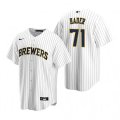 Nike Milwaukee Brewers #71 Josh Hader White Alternate Stitched Baseball Jersey