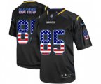 Los Angeles Chargers #85 Antonio Gates Elite Black USA Flag Fashion Football Jersey