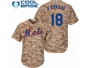 New York Mets #18 Travis d\'Arnaud Replica Camo Alternate Cool Base MLB Jersey