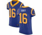Los Angeles Rams #16 Jared Goff Royal Blue Alternate Vapor Untouchable Elite Player Football Jersey