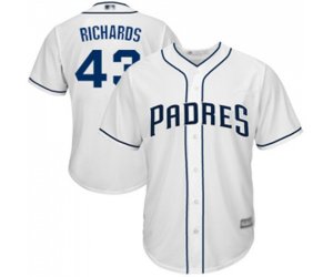 San Diego Padres #43 Garrett Richards Replica White Home Cool Base Baseball Jersey