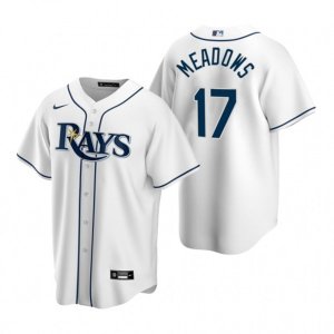Nike Tampa Bay Rays #17 Austin Meadows White Home Stitched Baseball Jersey