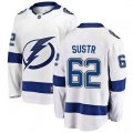 Tampa Bay Lightning #62 Andrej Sustr Fanatics Branded White Away Breakaway NHL Jersey