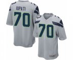 Seattle Seahawks #70 Mike Iupati Game Grey Alternate Football Jersey