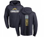 Los Angeles Chargers #88 Virgil Green Navy Blue Backer Pullover Hoodie