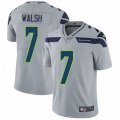 Seattle Seahawks #7 Blair Walsh Grey Alternate Vapor Untouchable Limited Player NFL Jersey