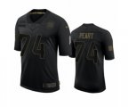 New York Giants #74 Matt Peart Black 2020 Salute to Service Limited Jersey