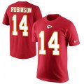 Kansas City Chiefs #14 Demarcus Robinson Red Rush Pride Name & Number T-Shirt