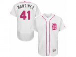Detroit Tigers #41 Victor Martinez Authentic White Fashion Flex Base MLB Jersey