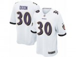 Baltimore Ravens #30 Kenneth Dixon Game White NFL Jersey