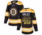 Adidas Boston Bruins #46 David Krejci Authentic Black Drift Fashion NHL Jersey