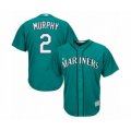 Seattle Mariners #2 Tom Murphy Authentic Teal Green Alternate Cool Base Baseball Player Jersey