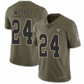 New Orleans Saints #24 Sterling Moore Limited Olive 2017 Salute to Service NFL Jersey