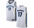 Memphis Grizzlies #17 Jonas Valanciunas Authentic White Basketball Jersey - Association Edition