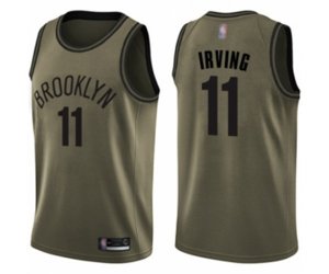 Brooklyn Nets #11 Kyrie Irving Swingman Green Salute to Service Basketball Jersey