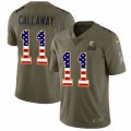 Cleveland Browns #11 Antonio Callaway Limited Olive USA Flag 2017 Salute to Service NFL Jersey