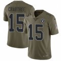 Oakland Raiders #15 Michael Crabtree Limited Olive 2017 Salute to Service NFL Jersey