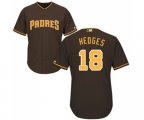 San Diego Padres #18 Austin Hedges Replica Brown Alternate Cool Base MLB Jersey