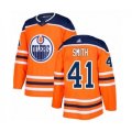 Edmonton Oilers #41 Mike Smith Authentic Orange Home Hockey Jersey