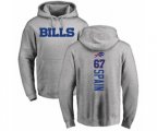 Buffalo Bills #67 Quinton Spain Ash Backer Pullover Hoodie