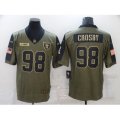 Oakland Raiders #98 Maxx Crosby Nike Olive 2021 Salute To Service Limited Player Jersey