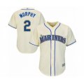 Seattle Mariners #2 Tom Murphy Authentic Cream Alternate Cool Base Baseball Player Jersey